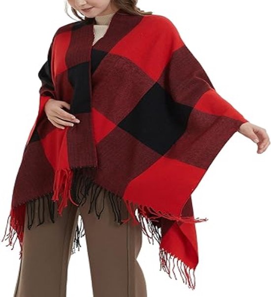 Winter Warme Sjaals Vrouwen Sjaal Sjaal Dames Deken, Gebreide Sjaal Poncho Zachte Knop Wrap Sjaal Vest Voor Winter, Gift voor Vrouwen