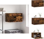 vidaXL Wandkast Smoked Oak - opbergkast - 60 x 36.5 x 35 cm - Duurzaam hout - Kast