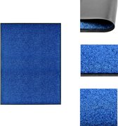 vidaXL Deurmat - Blauw - 120 x 90 cm - Machine wasbaar - Anti-slip PVC - Deurmat