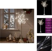vidaXL Saule éclairé - Plastique - 150 cm - Lumière blanche froide - IP44 - 140 LED - Sapin de Noël décoratif