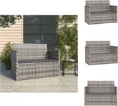 vidaXL Banc de jardin Allibert - Grijs - 105 x 56 x 75 cm - Rotin PE et acier enduit de poudre - Banc de jardin