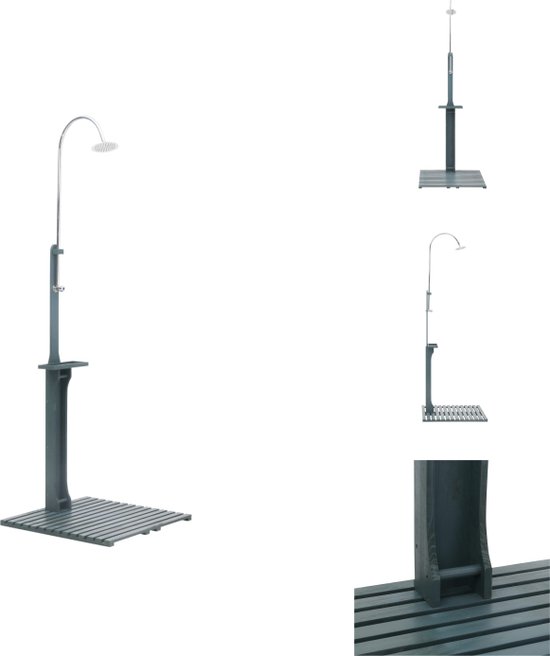 Buitendouche vrijstaand Fortifura Outdoor Deluxe Regendouche Met Handdouche Geborsteld Messing