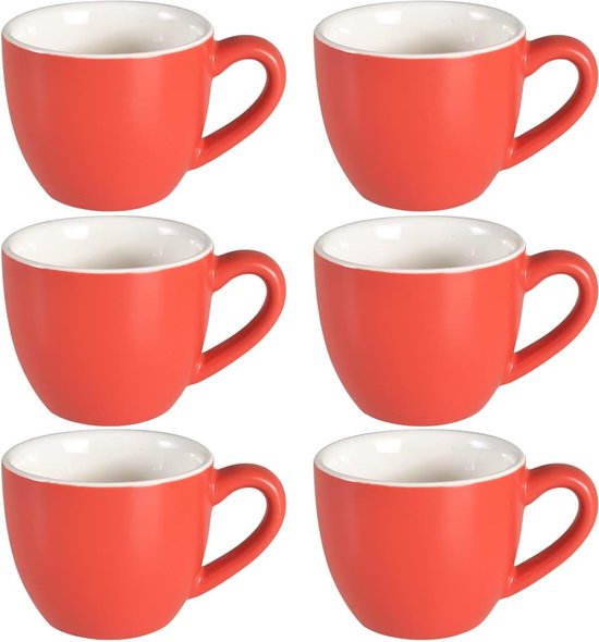 Mini porcelain espresso cup, 90 ml, small coffee cups, demitasse for espresso, tea, red, 214CEC060223