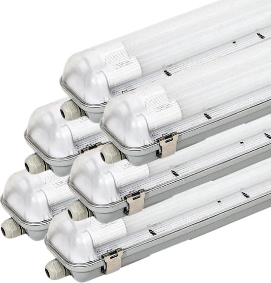Led Tubes Ip65 Kit Barre LED IP65 + 2 Tubes Néon LED 120cm T8 18W - Lumière Wit ...