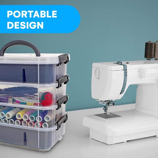 Stacking Boxes Storage Box with Lid, 2 Compartments - Blue - Storage ...