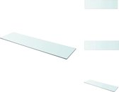 vidaXL Wandplank - Gehard glas 110x30 cm - Transparant - Wandsteun