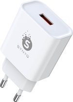 Synyq - Fast Charger 20W - Câble Lightning - Prise de charge - Chargeur rapide - Chargeur iPhone - Convient pour Apple iPhone - Chargeur iPhone 1 mètre