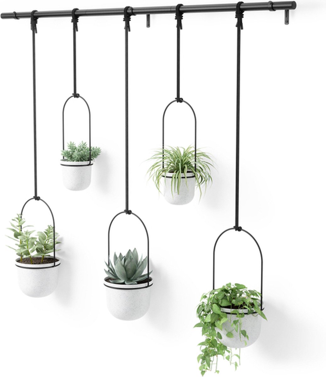 Umbra Triflora hangende bloempotten, set van 5