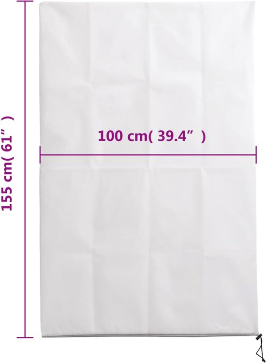 vidaXL - Plantenhoezen - met - ritssluiting - 2 - st - 70 - g/mÂ² - 1x1,55 - m van VidaXL — afbeelding 5