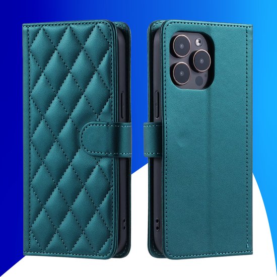 Hoesje geschikt voor Samsung Galaxy A51 - Bookcase - Pasjeshouder - Koord - Kunstleer - Groen