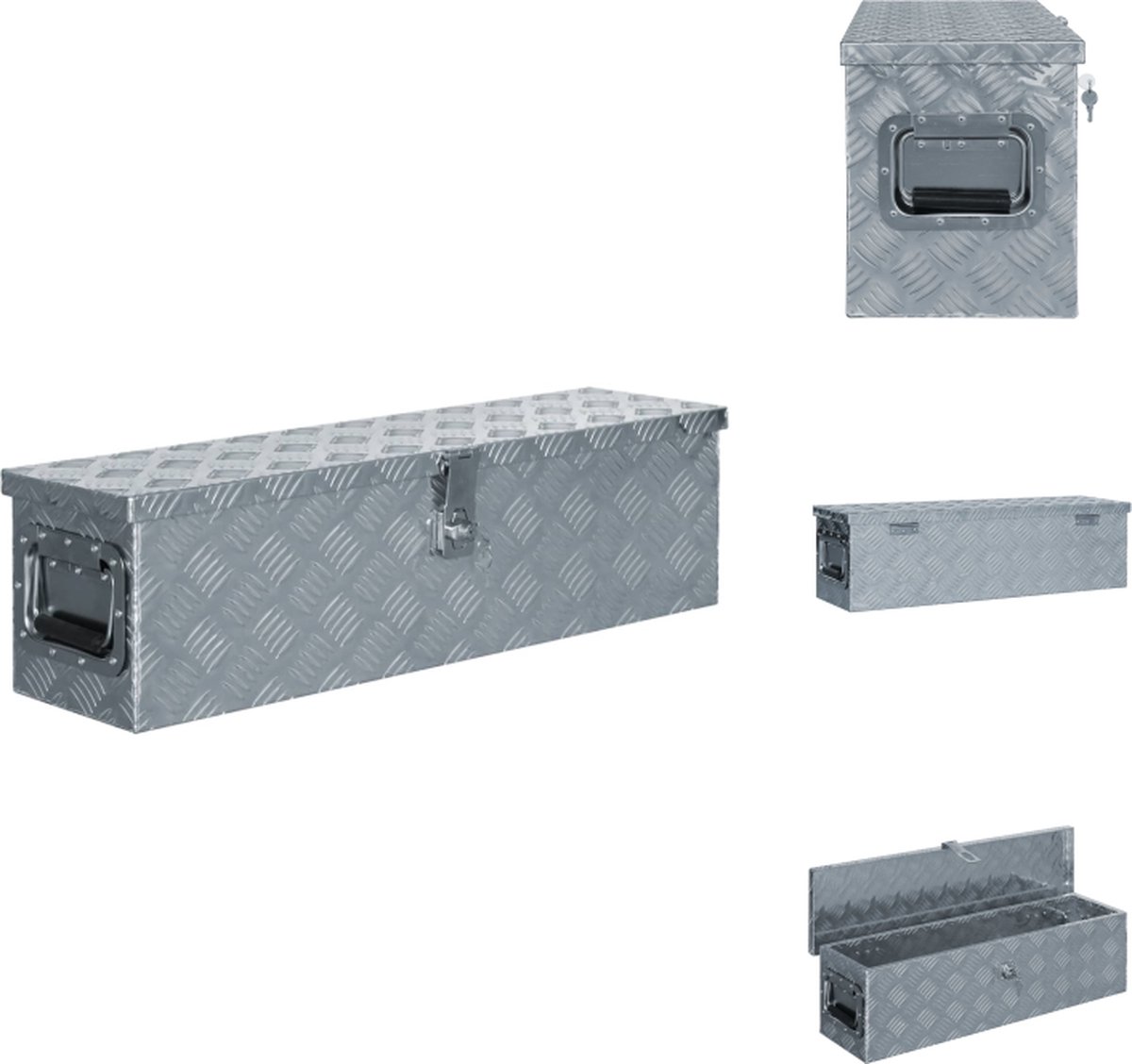 VidaXL Aluminium Trailerbox 80.5 x 22 cm Roestbestendig Duurzaam Gereedschapskoffer
