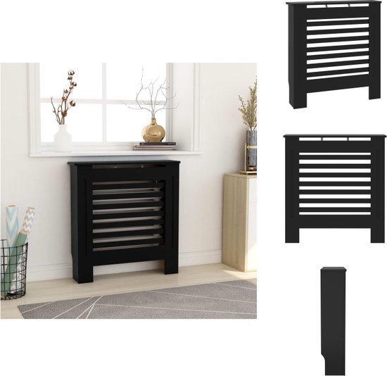 vidaXL Radiatorombouw 78 cm MDF zwart