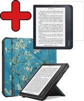 Hoesje Geschikt voor Kobo Libra 2 Hoesje Luxe Bescherm Case Met Screenprotector - Hoes Geschikt voor Kobo Libra 2 Hoes Book Cover - Bloesem