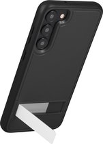 kwmobile telefoonhoesje geschikt voor Samsung Galaxy S23 Plus - Hard case met TPU bumper - Met standaard - In zwart