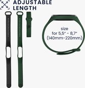 kwmobile 2x armband geschikt voor Xiaomi Mi Band 4 - Bandjes voor fitnesstracker in zwart / donkergroen