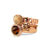 Melano Twisted Autumn Walk Ringen Set - Rosékleurig - Dames - Maat 56