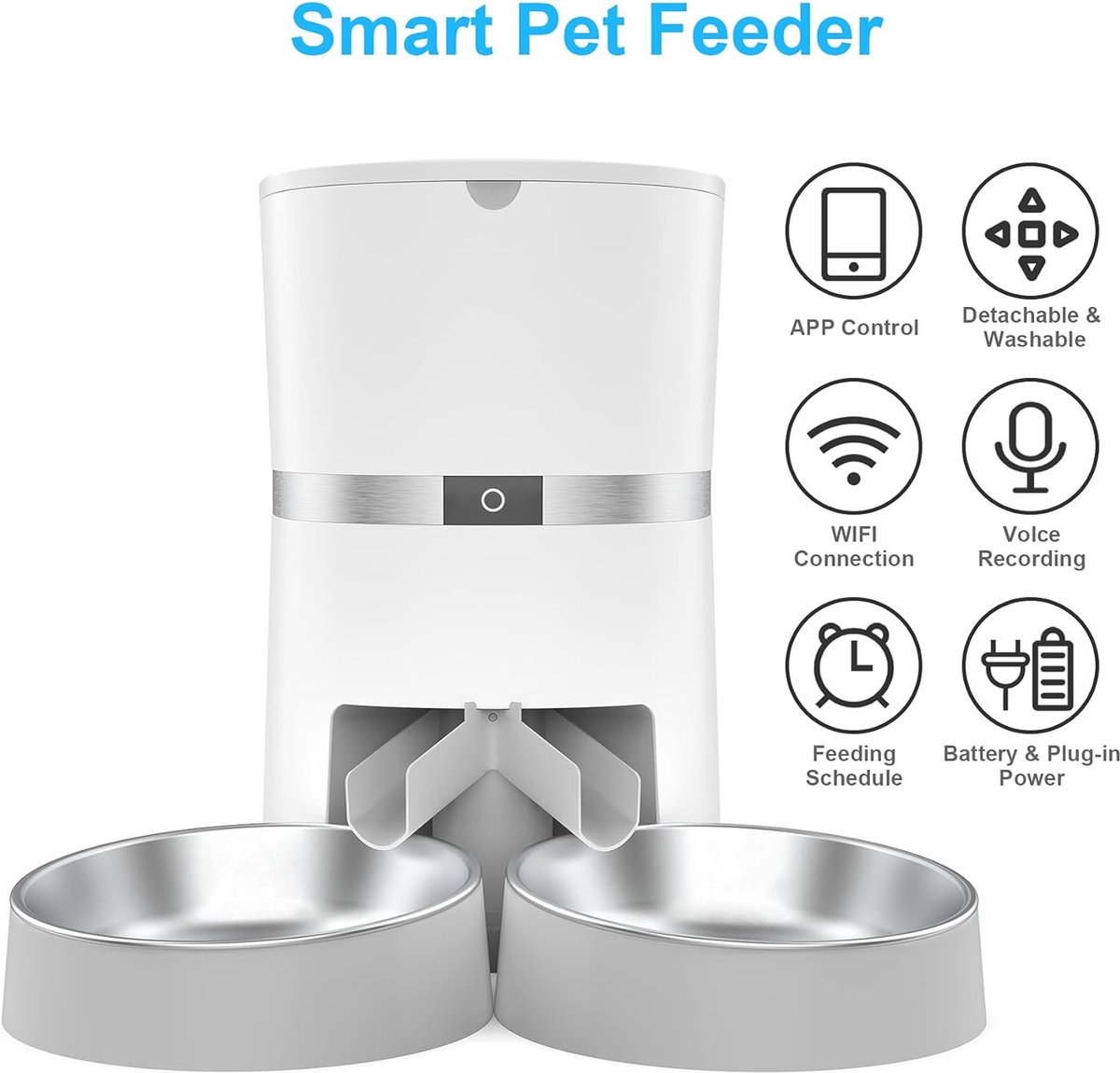 Timé Automatische Voerbak Kat - Voerautomaat Kat - ook - afbeelding 3