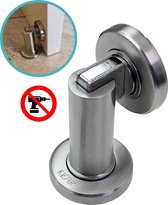 Kierr® Stop 200 hogere Deurstopper/ Deurvastzetter rvs magnetisch - Zonder boren en schroeven - Deuropenhouder - Zelfklevend - ook voor op Kunststof