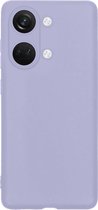 OnePlus Nord 3 Siliconen Case Back Cover - OnePlus Nord 3 Case Cover Silicone - Lilas