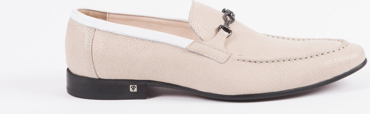 Zerba - Heren Instappers - Beige Leer - Maat 41 - Alabro