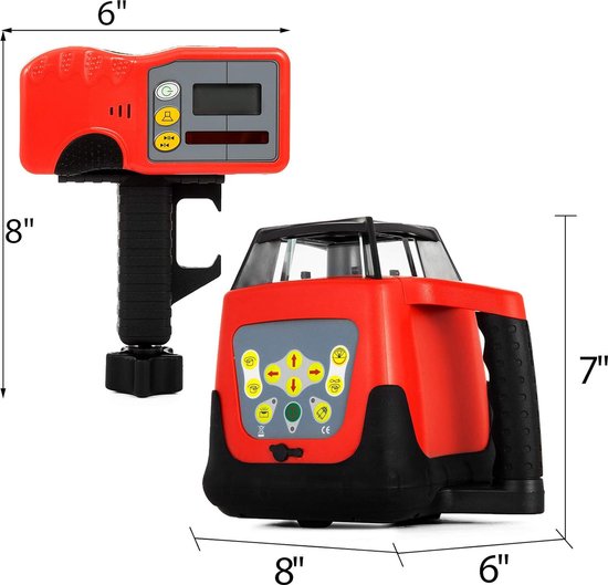 LASGOO Mini Zelfnivellerende Groene Laserwaterpas, Kruislijnlaser ideaal voor Foto's Ophangen en Constructie, Inclusief Magnetische Roterende Standaard en Batterijen, Compact en Draagbaar