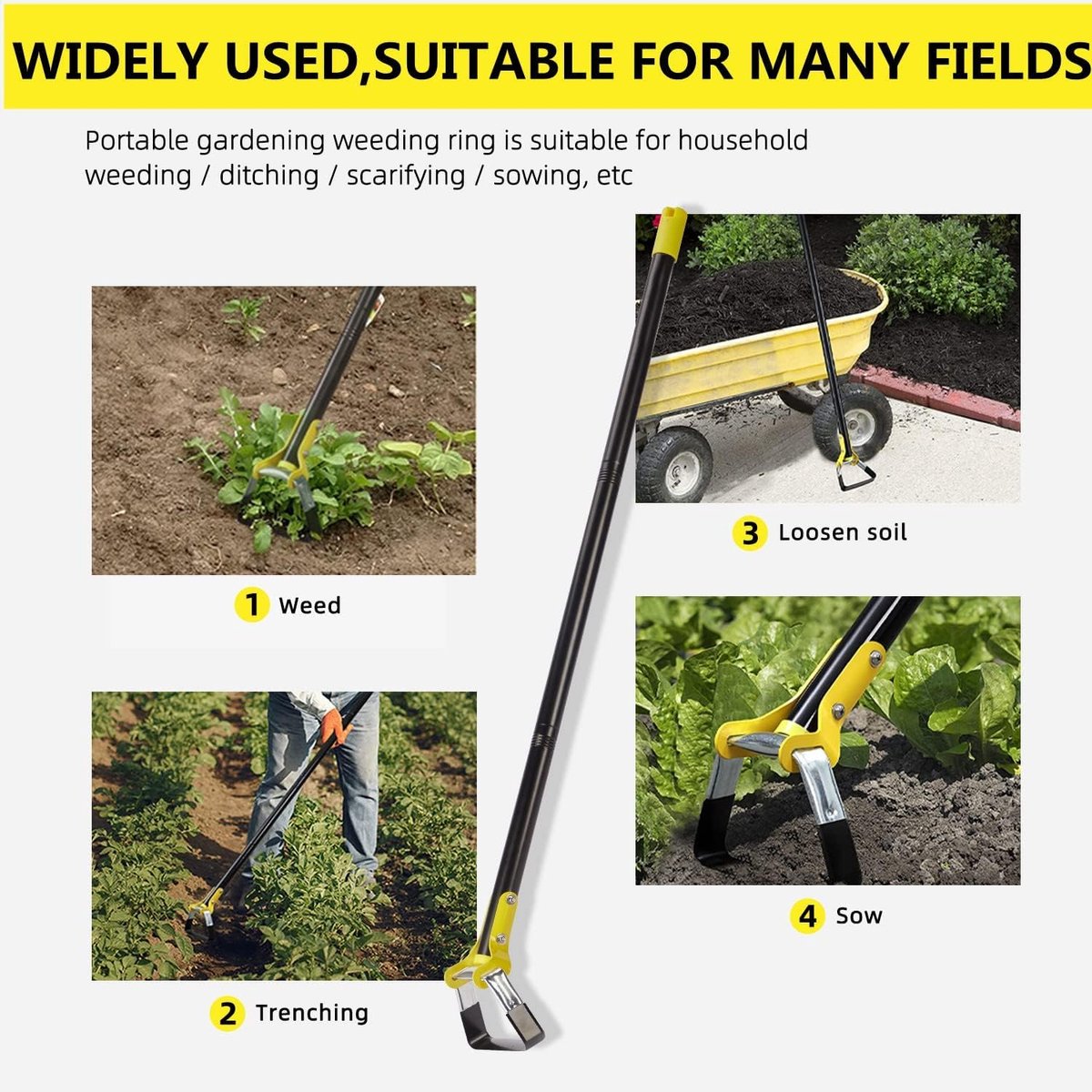 MELVTATA Garden Hoe 56 Hoe for Planting Vegetables Farm