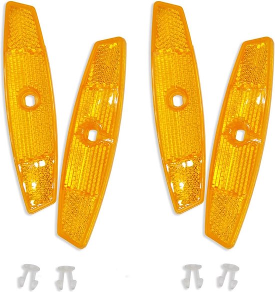 6 stuks uniseks fiets-reflectoren, oranje pijpreflectoren, extra versterkt met stalen clips, reflectoren, kattenogen met keurmerk volgens StVZO spaken, reflector voor racefiets MTB trekking bike 6 stuks uniseks fiets-reflectoren, oranje pijpreflectoren, extra versterkt met stalen clips, reflectoren, kattenogen met keurmerk volgens StVZO spaken, reflector voor racefiets MTB trekking bike