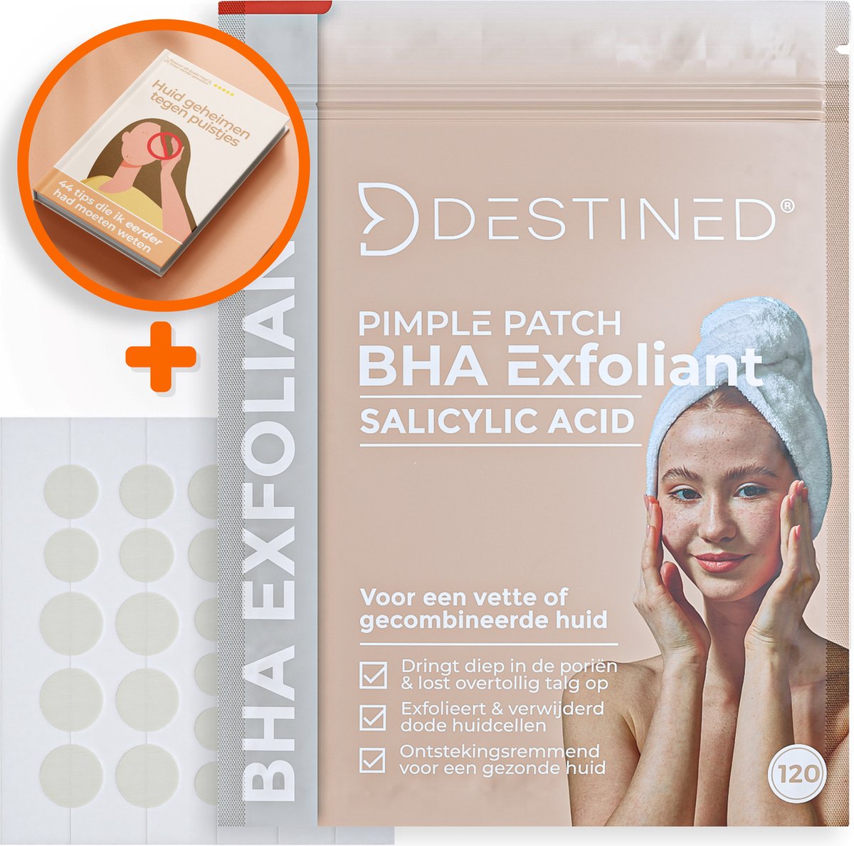Destined® Acne patch - Krachtig ingrediënt - Puisten verwijderaar - Pimple patch - Pimple Patches - Puisten Patch - Acne Patches - Gratis E-Book