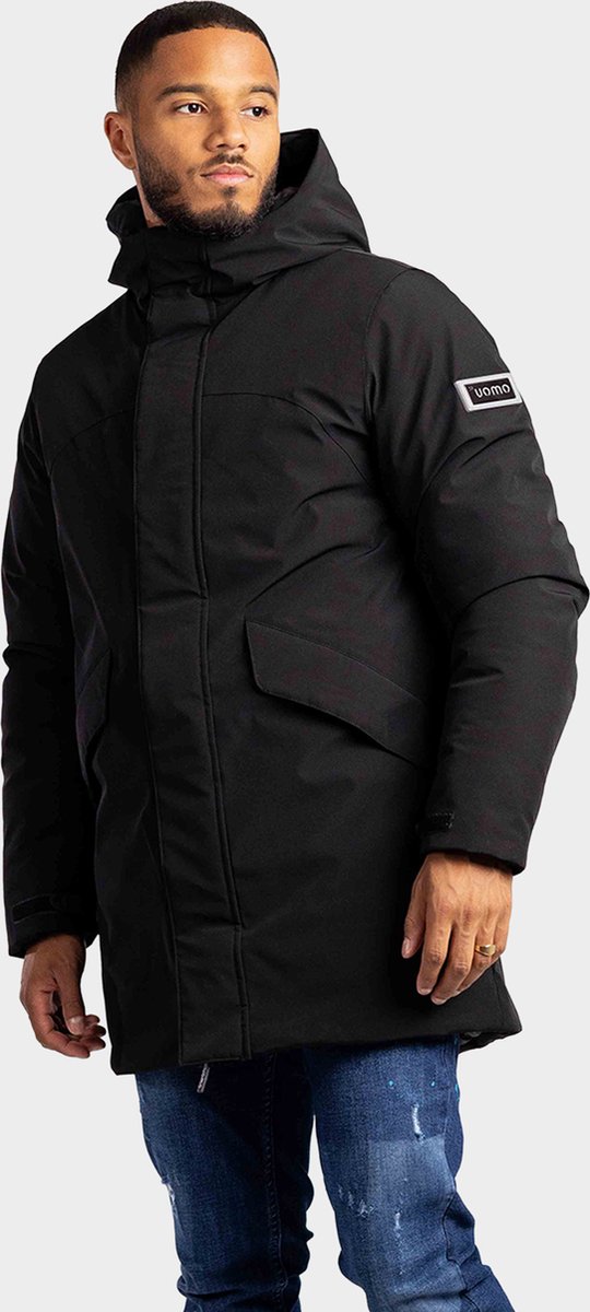 24 Uomo Parka Jacket Zwart - S