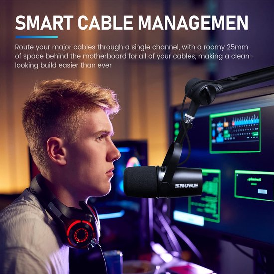 IXTECH Microfoonarm met bureaustandaard, 360 graden draaibaar, verstelbaar en opvouwbaar, schaarmontage voor podcast, videogames, radio en studio-audio, robuust en u