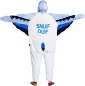 Duif onesie - dieren onesie - verkleedkleding - carnavalskleding - Carnaval kostuum - dames - heren – volwassenen - Snuifduif - Maat XL/XXL