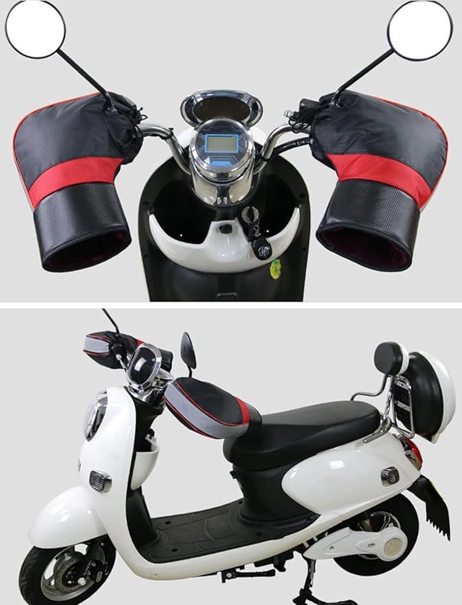 Motorfiets stuurwanten - winddichte PU-lederen handwarmers, ATV