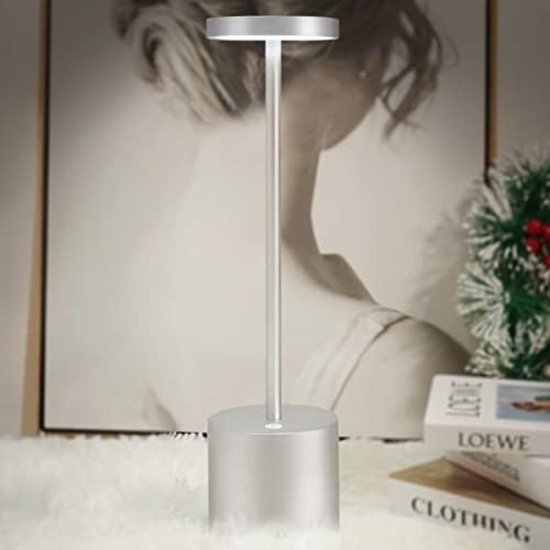 Tafellamp Zonder Snoer - Tafellamp Op Batterijen - Tafellamp Draadloos - Silber