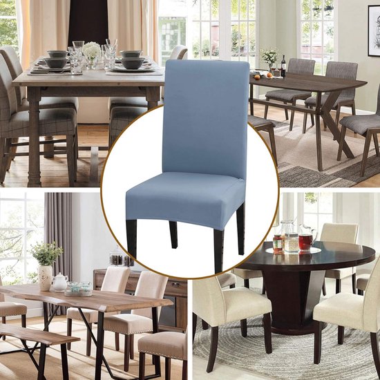 Stoelhoezen, set van 4 of 6 stretch stoelhoezen voor eetkamerstoelen, afneembaar, wasbaar, stoelbescherming, decoratie, stoelhoes voor hotel, ceremonie, banket, keuken, restaurant, thuis, bruiloft, feest. van Merkloos — afbeelding 2