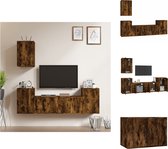 vidaXL TV-meubelset Gerookt Eiken - 3 x 40x34.5x60 cm + 2 x 57x34.5x40 cm - Kast