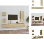 vidaXL TV-meubelset - Sonoma eiken - 30.5 x 30 x 30 cm / 30.5 x 30 x 110 cm / 100 x 30 x 30 cm - Kast