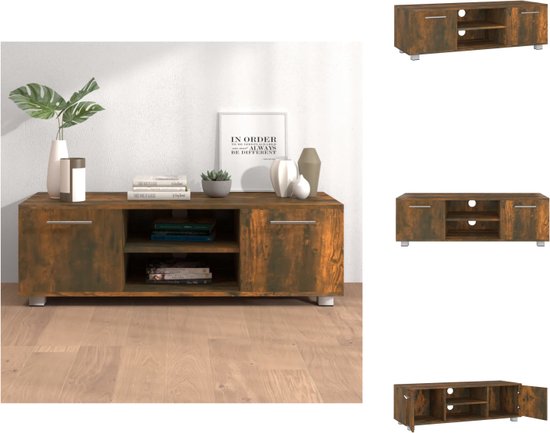 vidaXL Tv-meubel - Trendy Design - 110 x 40 x 35 cm - Gerookt eiken - Kast