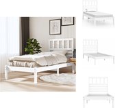 vidaXL Houten Bedframe - Geniet van een heerlijke nachtrust - meubilair - Afmeting- 205.5 x 96 x 100 cm - Ken- stevig en stabiel - Bed