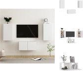 vidaXL Televisiemeubel - TV-meubel - Wit - L- 60 x 30 x 30 cm - M- 30.5 x 30 x 60 cm - Kast