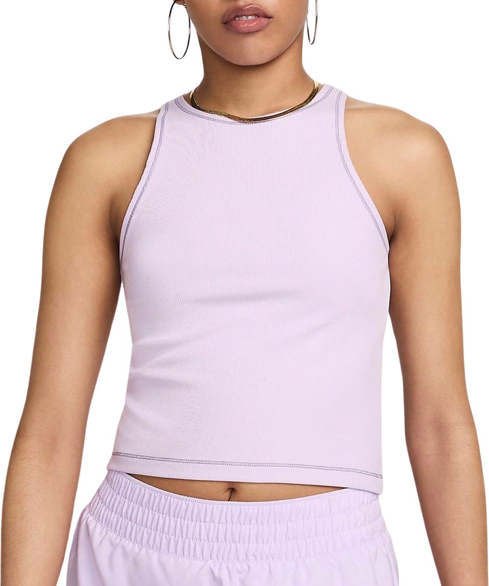 Nike One Fitted Dri-FIT Tanktop Dames Paars