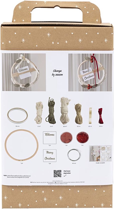 CC Hobbyset Macramé - Handwerkpakket - Kerstkrans