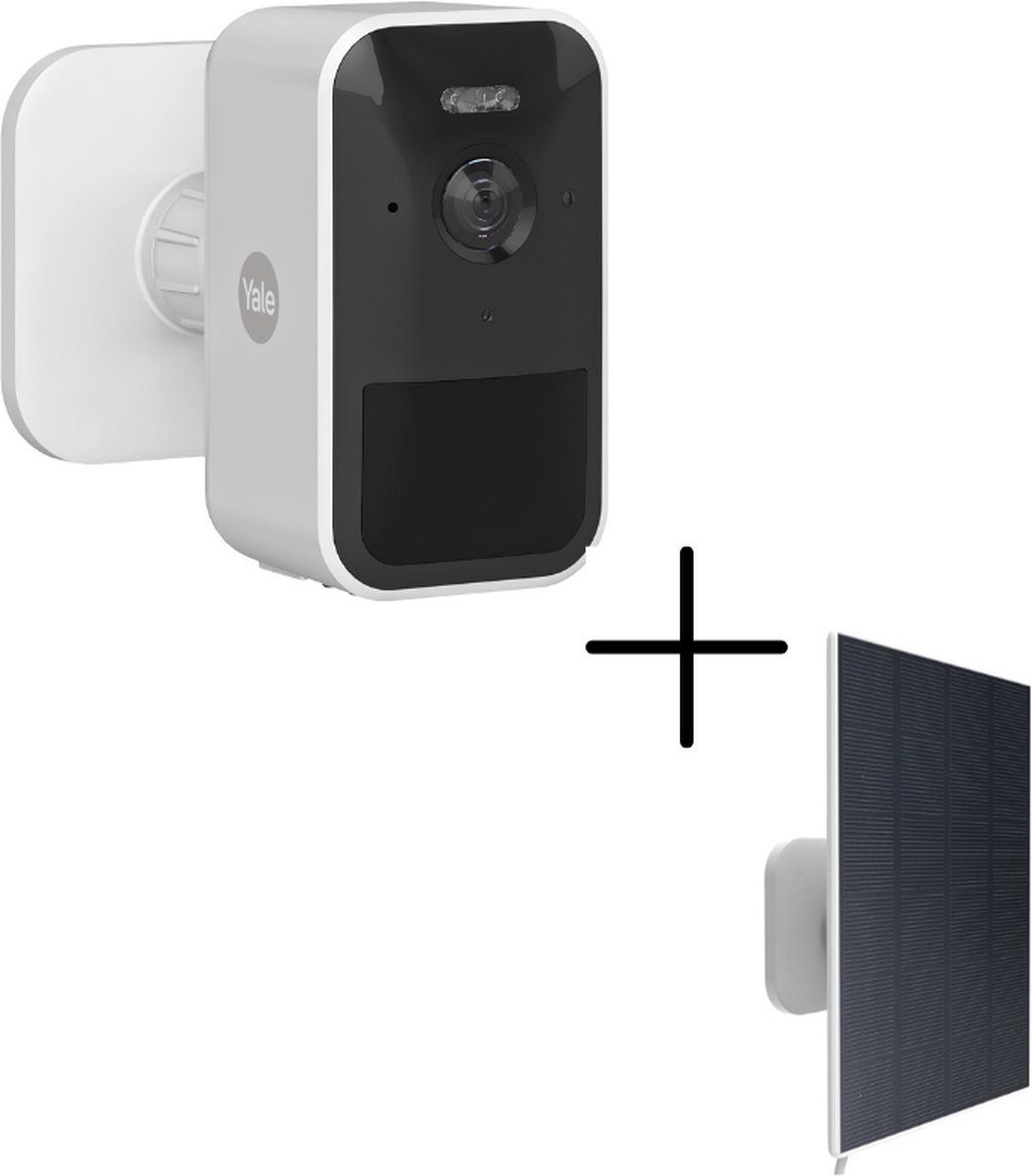 Yale Slimme Buitencamera met Zonnepaneel Oplader - Camerabewaking - Solar Panel - Zonnepaneel Oplader - SV-OC-1A-V1 + SV-SPC3W-1A-W