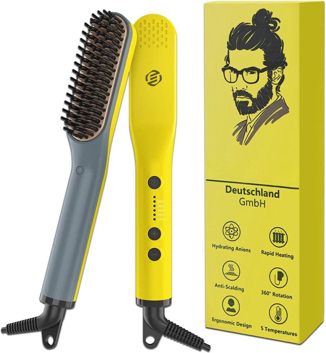 Equivera Baard Stijltang - Baard Styler - Baard Stijlborstel - Baard Stijler - Baardborstel - Baard Borstel - Must Have Voor Mannen