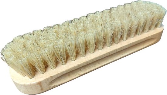 Amabro 3-delige paardenhaar schoenenborstelset - schoenborstel, leer en suède schoenreiniger - houten handvat - autostoelen, banken, tassen, sneakers