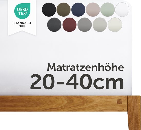Hoeslaken, 180 x 200 cm, hoogte 25 cm, 100% premium microvezel, zacht