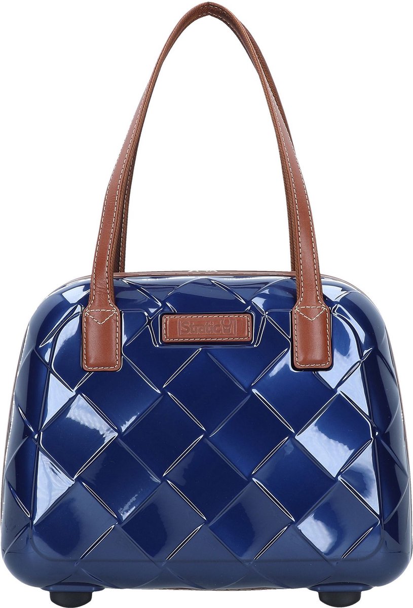 Stratic Cosmetische tas Handtas Leather & More Beauty Case Blue Blauw Veelkleurig