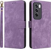 Coverup Book Case avec Cordon - Adapté à l'étui OPPO Reno12 - Violet