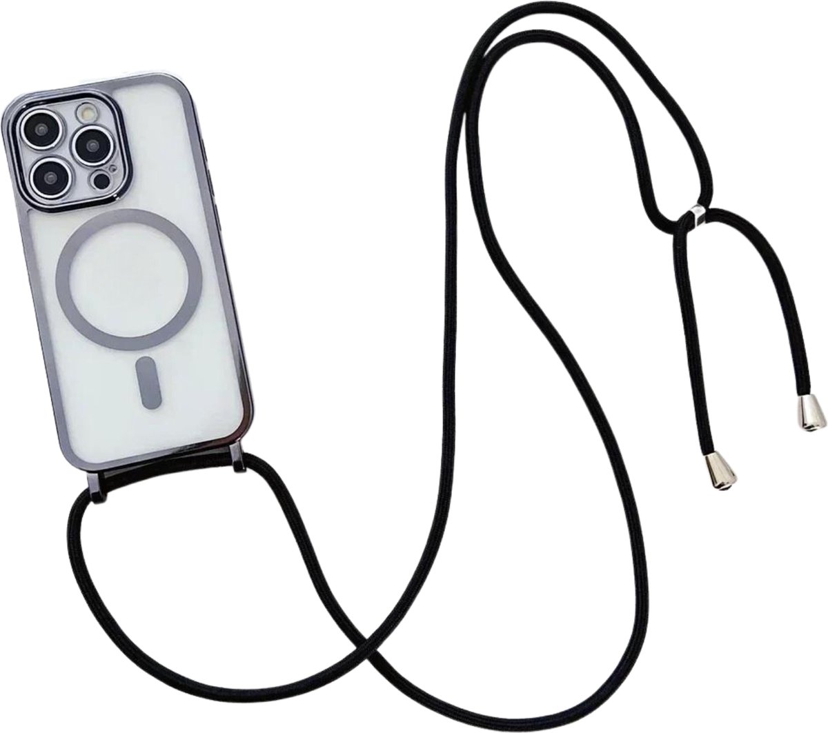 GREEN ON Magsafe Cord Case geschikt voor iPhone 15 Pro - Zwart