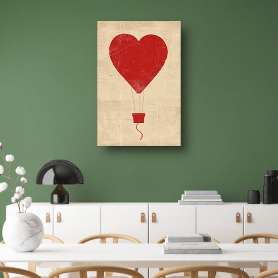 Portrait de coeur - Portrait de forme - Peinture sur toile Fond - Tableau moderne - Tableaux sur toile - Toile de Décoration murale 60x90 cm