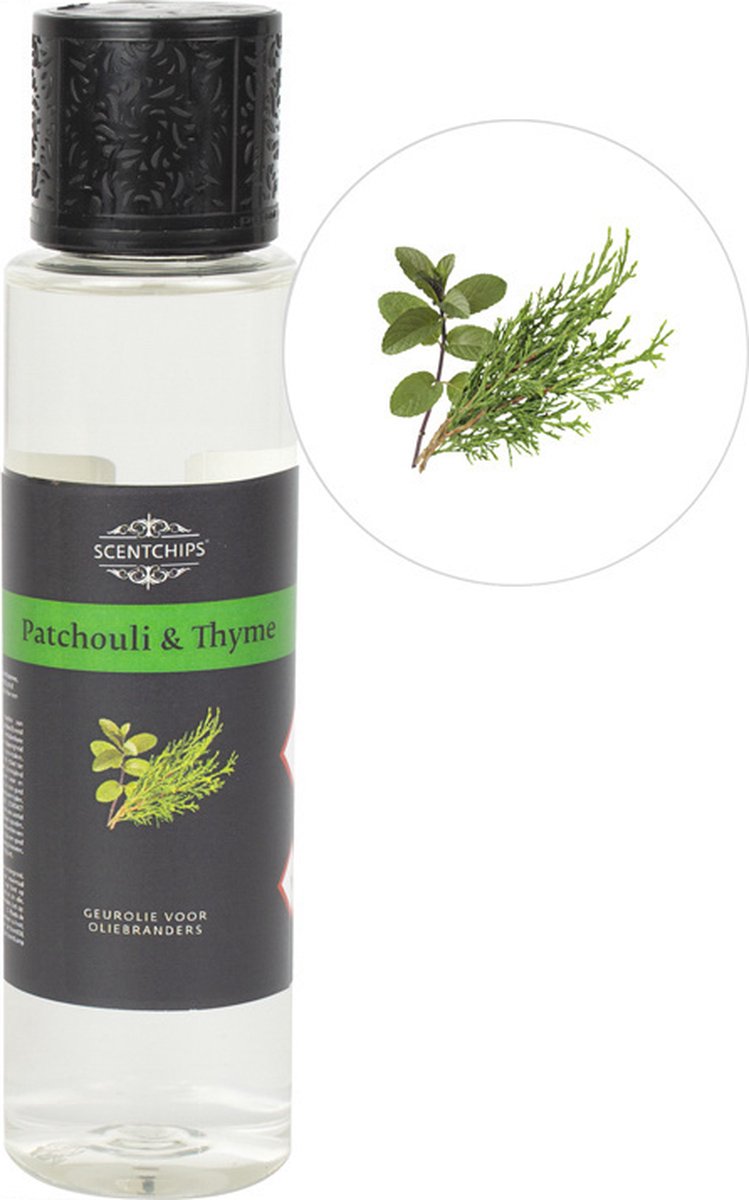 Goedkoopste Scentchips® Patchouli & Thyme - Geurolie Voor Aromadiffuser - Geurolie Voor Oliebrander - Etherische Olie - Essentiele Olie - Etherische Olien - 200ml